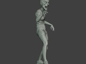 casual zombie female cz1 0003 Modelo de Impressão 3D