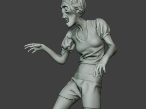 casual zombie female cz1 0003 Modelo de Impressão 3D