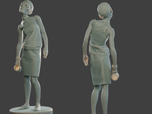 casual zombie female cz1 0004 Model do druku 3D