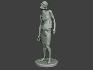 casual zombie female cz1 0004 Model do druku 3D