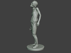 casual zombie female cz1 0004 Model do druku 3D