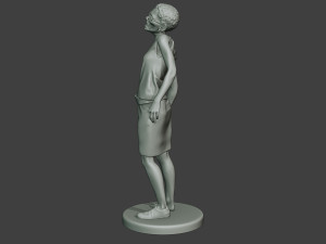 casual zombie female cz1 0004 Model do druku 3D