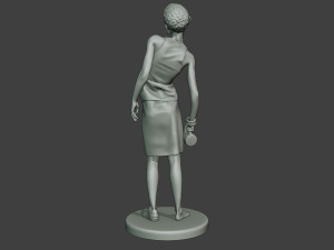 casual zombie female cz1 0004 Model do druku 3D
