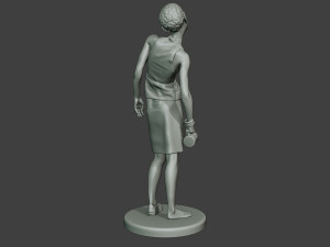 casual zombie female cz1 0004 Model do druku 3D
