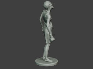 casual zombie female cz1 0004 Model do druku 3D