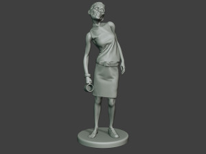 casual zombie female cz1 0004 Model do druku 3D