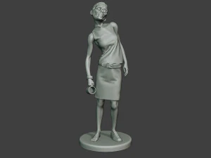 casual zombie female cz1 0004 3D Print Model
