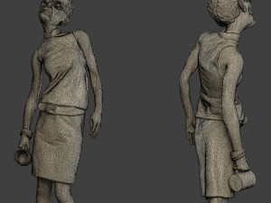 casual zombie female cz1 0004 Model do druku 3D