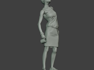 casual zombie female cz1 0004 Model do druku 3D