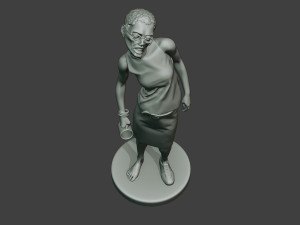 casual zombie female cz1 0004 Model do druku 3D