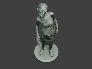 casual zombie female cz1 0004 3D Print Model