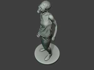 casual zombie female cz1 0004 Model do druku 3D