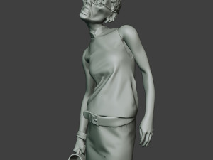 casual zombie female cz1 0004 Model do druku 3D