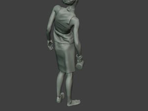 casual zombie female cz1 0004 Model do druku 3D