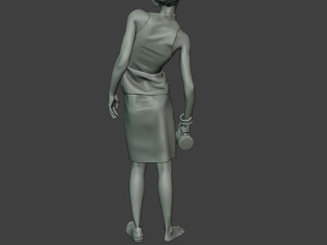 casual zombie female cz1 0004 Model do druku 3D