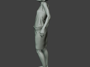 casual zombie female cz1 0004 Model do druku 3D