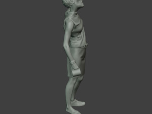 casual zombie female cz1 0004 Model do druku 3D