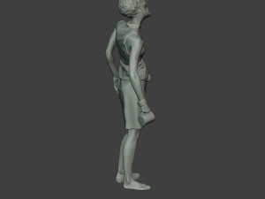 casual zombie female cz1 0004 Model do druku 3D