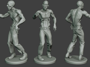 casual zombie male cz1 0001 3D Print Model