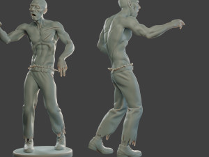casual zombie male cz1 0001 3D-Druckmodell