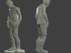 casual zombie male cz1 0002 Modello di stampa 3D
