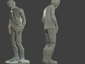 casual zombie male cz1 0002 3D Print Model