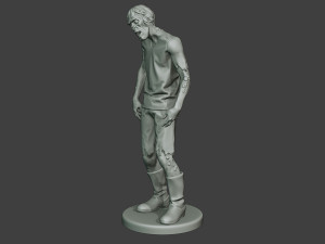 casual zombie male cz1 0002 Modello di stampa 3D