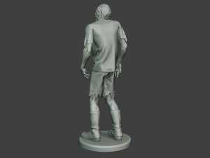 casual zombie male cz1 0002 Modello di stampa 3D