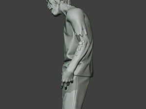 casual zombie male cz1 0002 Modello di stampa 3D
