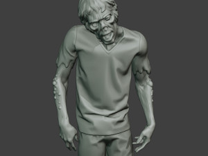 casual zombie male cz1 0002 Modello di stampa 3D