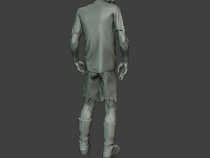 casual zombie male cz1 0002 Modello di stampa 3D