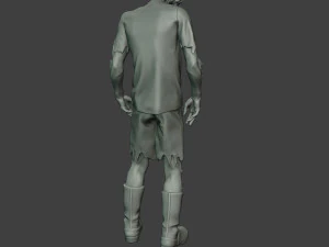 casual zombie male cz1 0002 3D Print Model