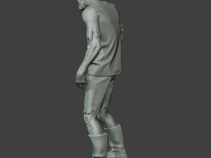 casual zombie male cz1 0002 Modello di stampa 3D