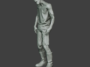 casual zombie male cz1 0002 Modello di stampa 3D