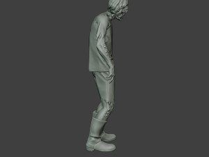 casual zombie male cz1 0002 Modello di stampa 3D