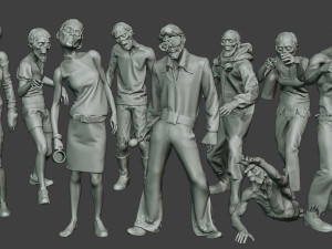 casual zombie cz pack1 3D Print Model