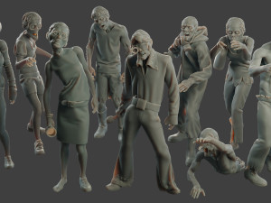 casual zombie cz pack1 Model Cetak 3D