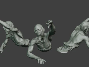 casual zombie cz pack1 3D Print Model