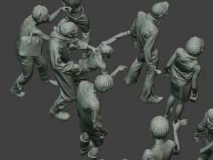 casual zombie cz pack1 Model Cetak 3D