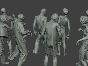casual zombie cz pack1 3D Print Model
