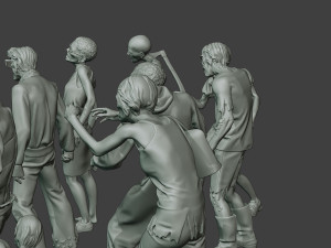 casual zombie cz pack1 Model Cetak 3D