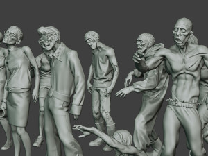 casual zombie cz pack1 Model Cetak 3D