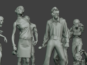 casual zombie cz pack1 Model Cetak 3D