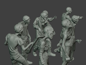 casual zombie cz pack1 Model Cetak 3D