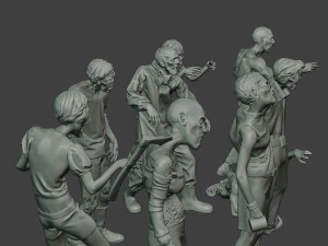 casual zombie cz pack1 3D Print Model