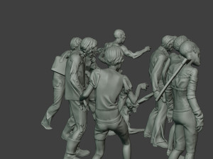 casual zombie cz pack1 Model Cetak 3D