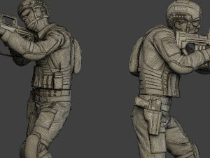 pap 0008 delle forze speciali cinesi reali Modello di stampa 3D