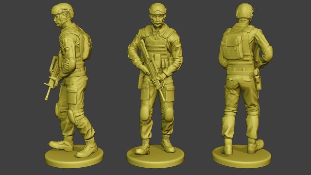 china actual special forces pap 0003 3D Print Model .c4d .max .obj .3ds .fbx .stl .blend 