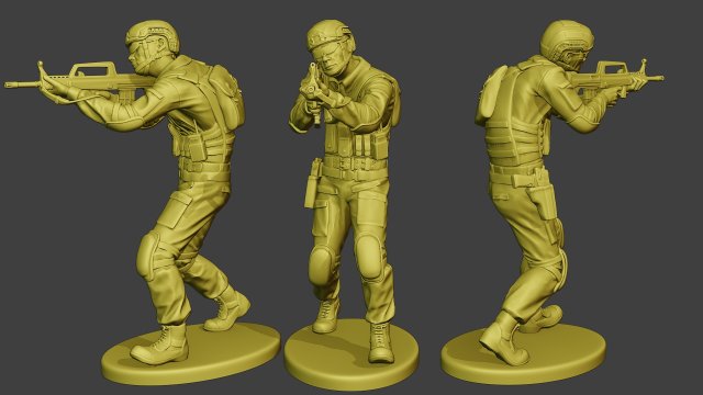 china actual special forces pap 0005 3D-Druckmodell .c4d .max .obj .3ds .fbx .stl .blend 