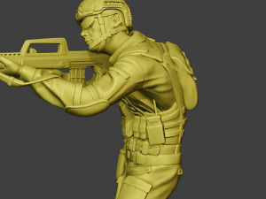 china actual special forces pap 0005 3D-Druckmodell